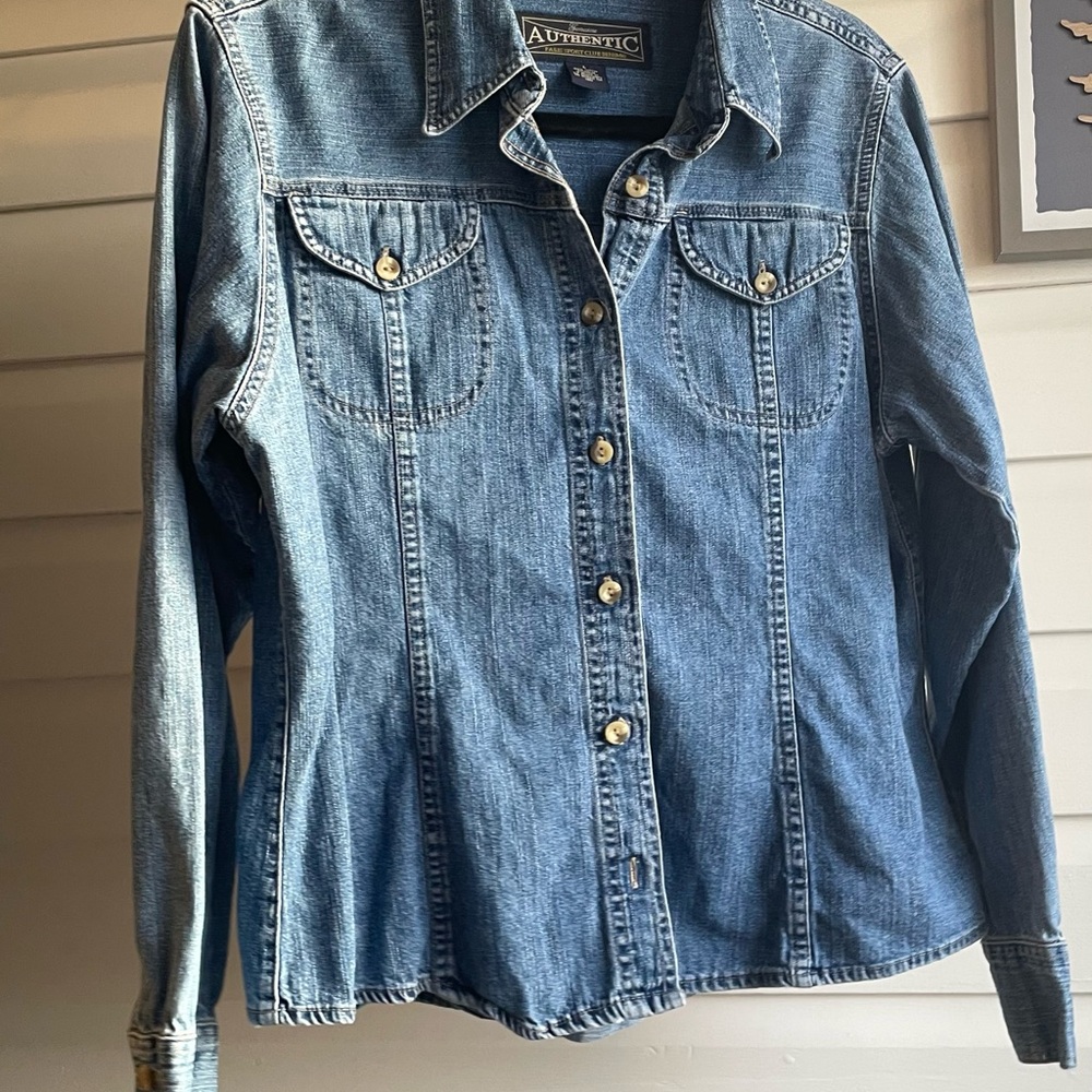 Authentic Denim Button-Up Shirt - Blue